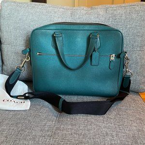 Coach Kennedy Briefcase in Teal/Green